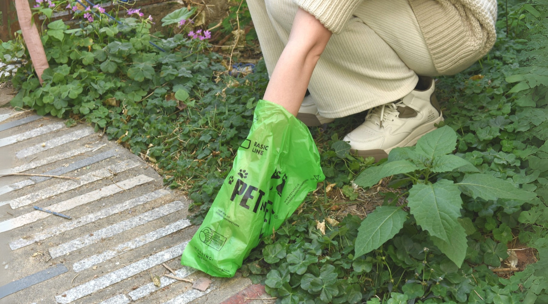 The Future of Pet Waste Management is Here the girl scooping poop