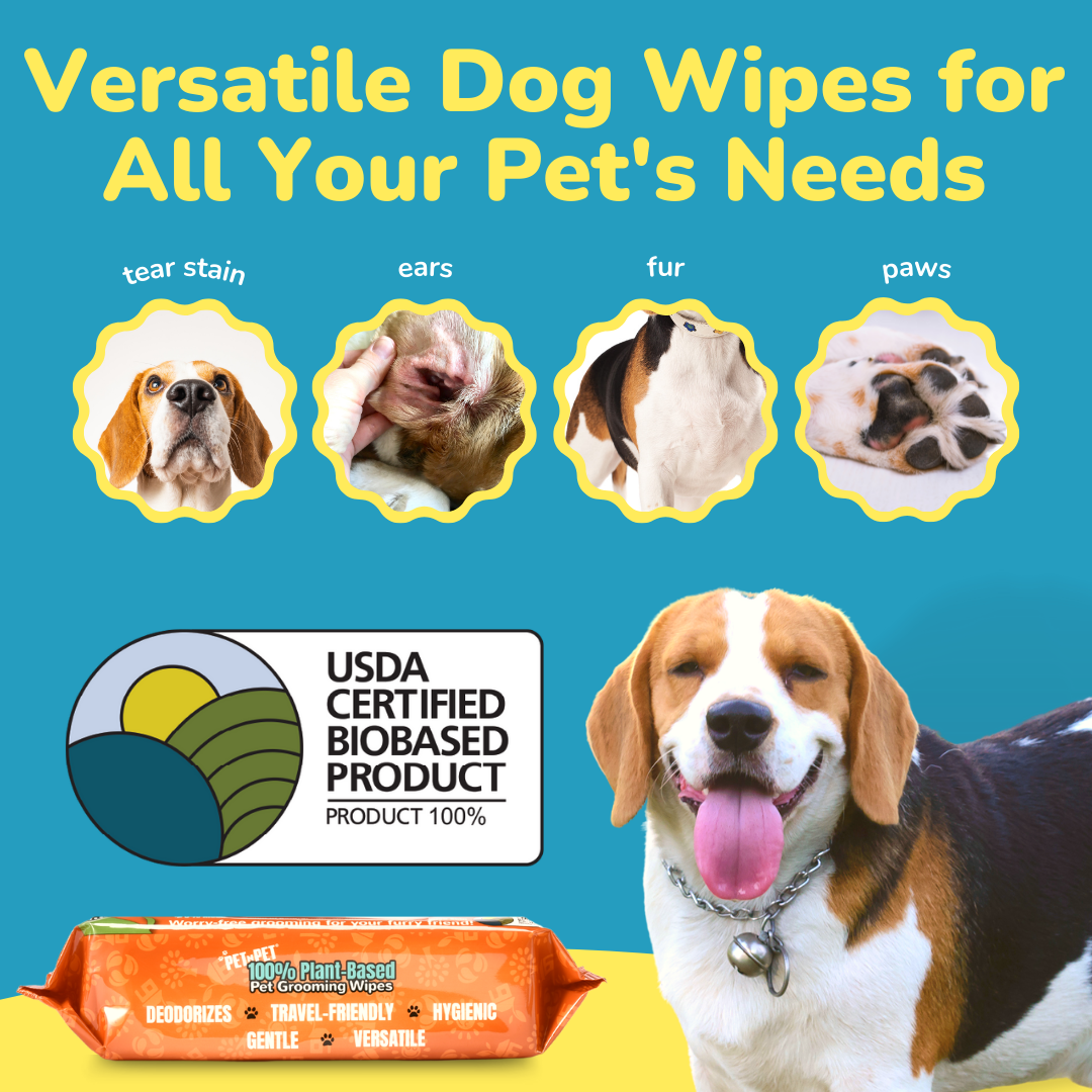 PET N PET Dog Wipes Cleaning Deodorizing 100 Count
