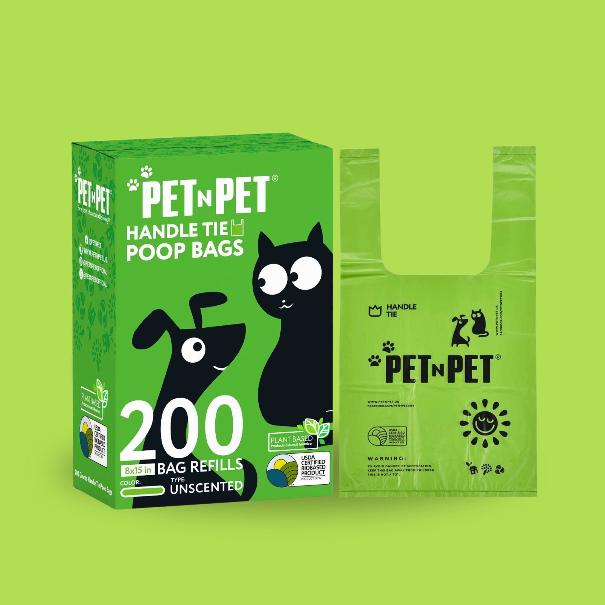 Handle Tie Dog Poop Bags 200