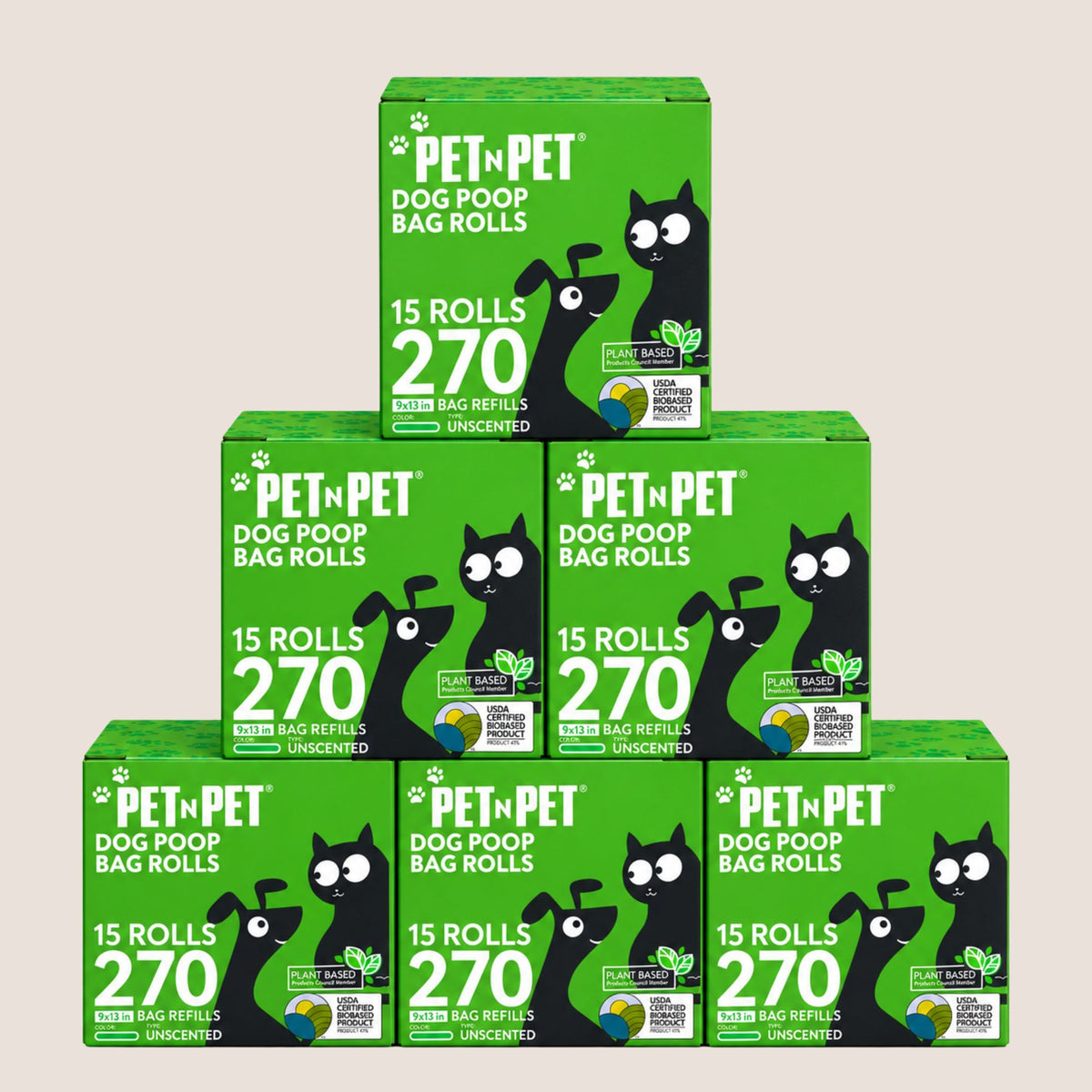 41% Biobased Poop Bags, 270 Count — Wholesale
