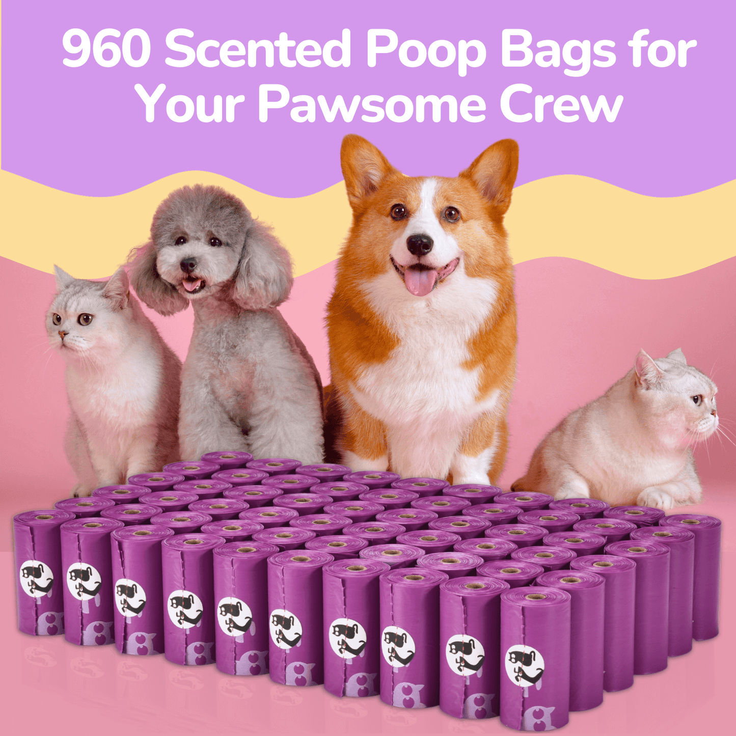 Premium Lavender - Scented Poop Bags 960