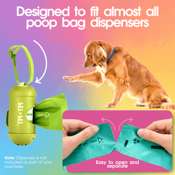 Pet N Pet Dog Poop Bag Colorful, 270 Counts Dog Bags Poop, Doggie Poop Bags 38% Plant Based & 62% PE, Dog Waste Bags Dog Poop Bags Refills, Poop Bags Dogs, Doggy Poop Bags Rolls, Pet Waste Bags