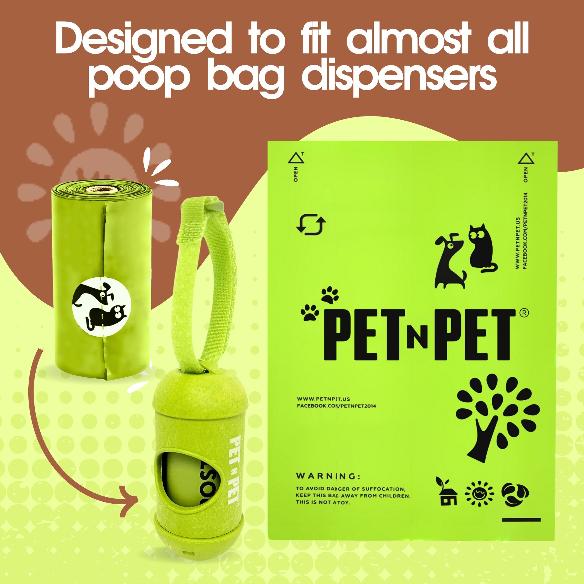 Plant based Dog Poop Bags 240 Pet N Pet