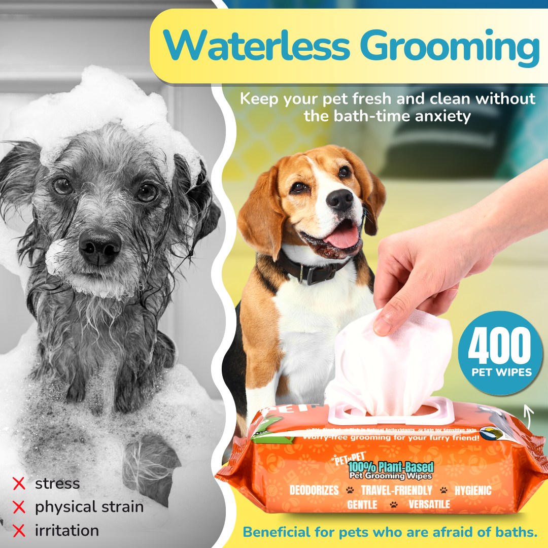 PET N PET Dog Wipes Cleaning Deodorizing 400 Counts