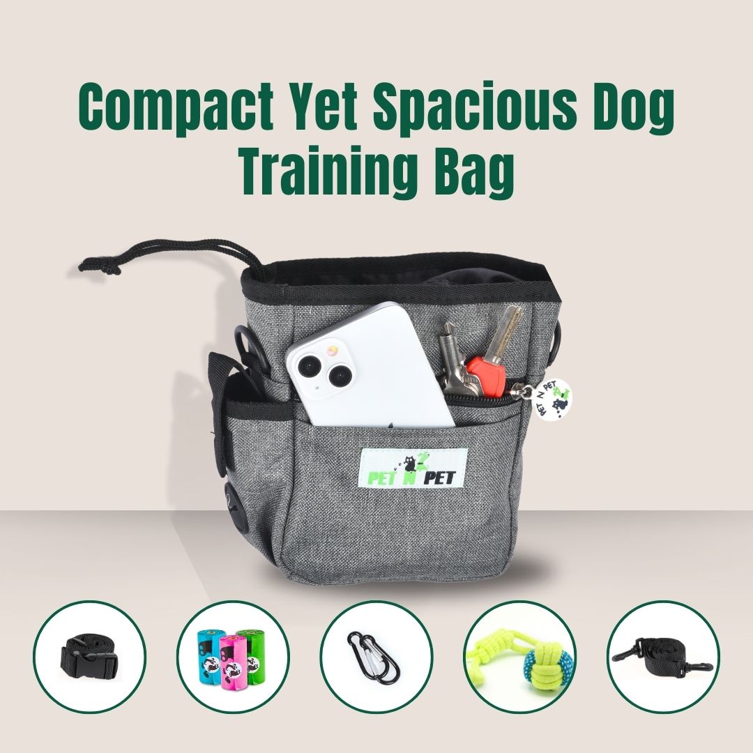 Dog Treat Pouch with 3 Rolls of Poop Bags