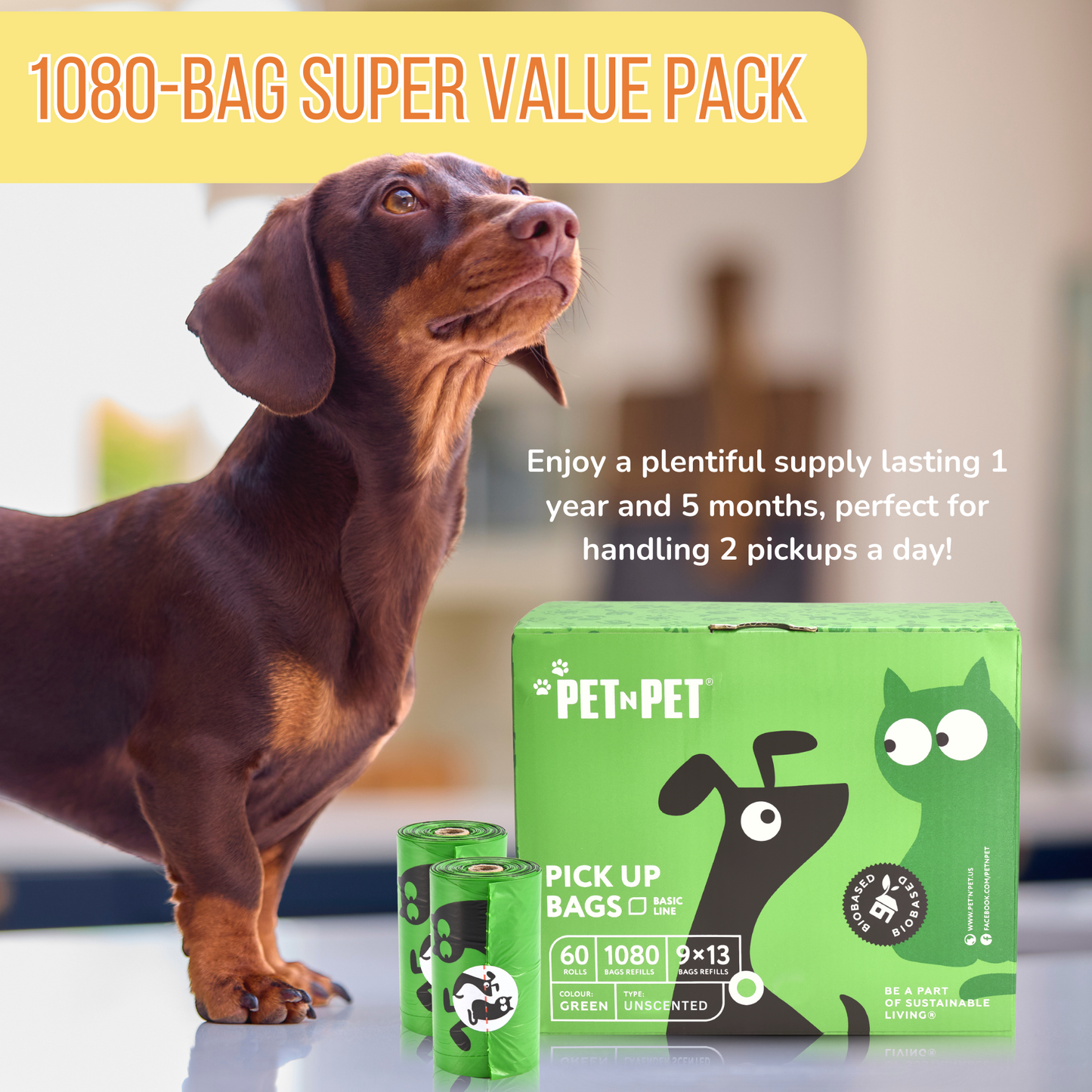 Pet N Pet 1080 Dog Poop Bags