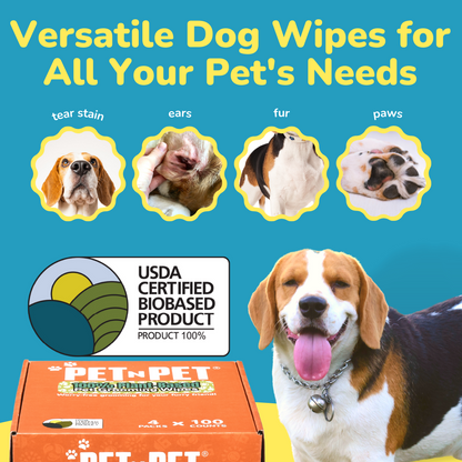 PET N PET Dog Wipes Cleaning Deodorizing 400 Counts