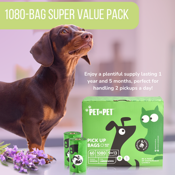 Pet N Pet 1080 Lavender-Scented Dog Poop Bags