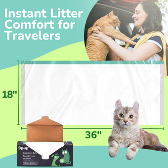 Pet N Pet Cat Litter Box Liners 7 Counts Cat Litter Liners, Tear Resistant Cat Litter Bags, Elastic Cat Litter Box Liner with Drawstring, Kitty Litter Bags Cat Poop, Extra Large Cat Litter Pan Bags