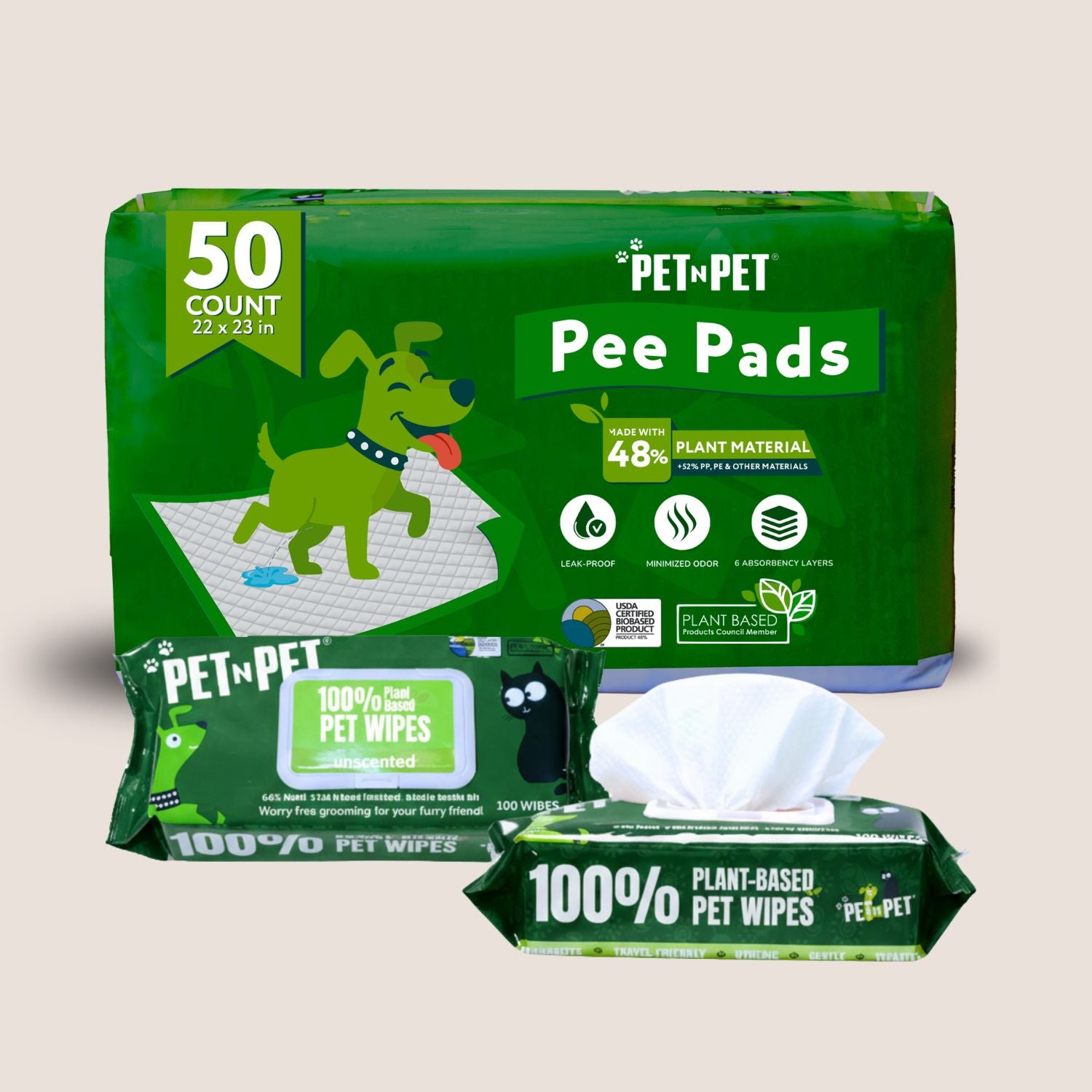100 Count Wipes + Training Pads