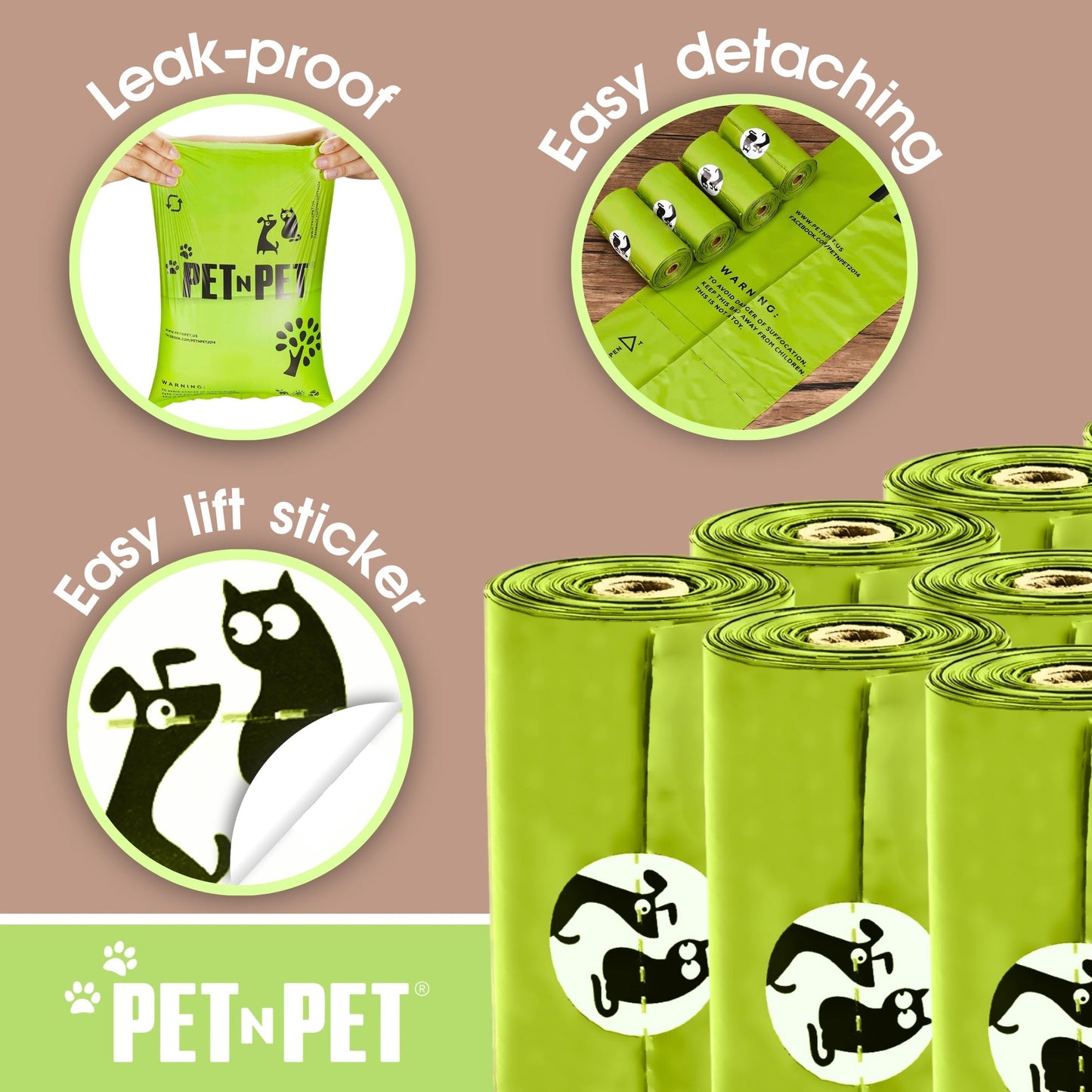 Dog Poop Bags 120 Counts - Pet N Pet ®