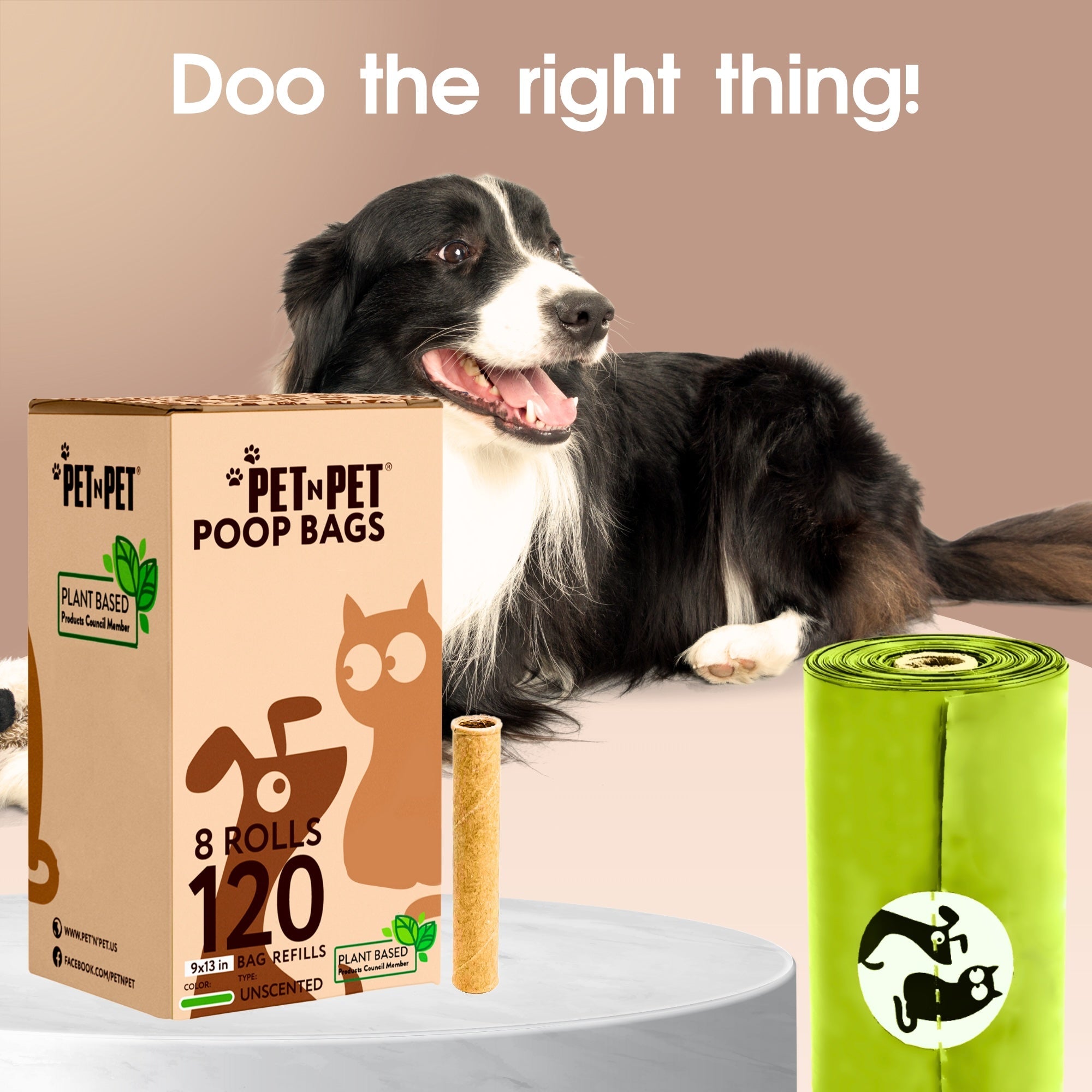 Plant based Dog Poop Bags 120 Counts Pet N Pet