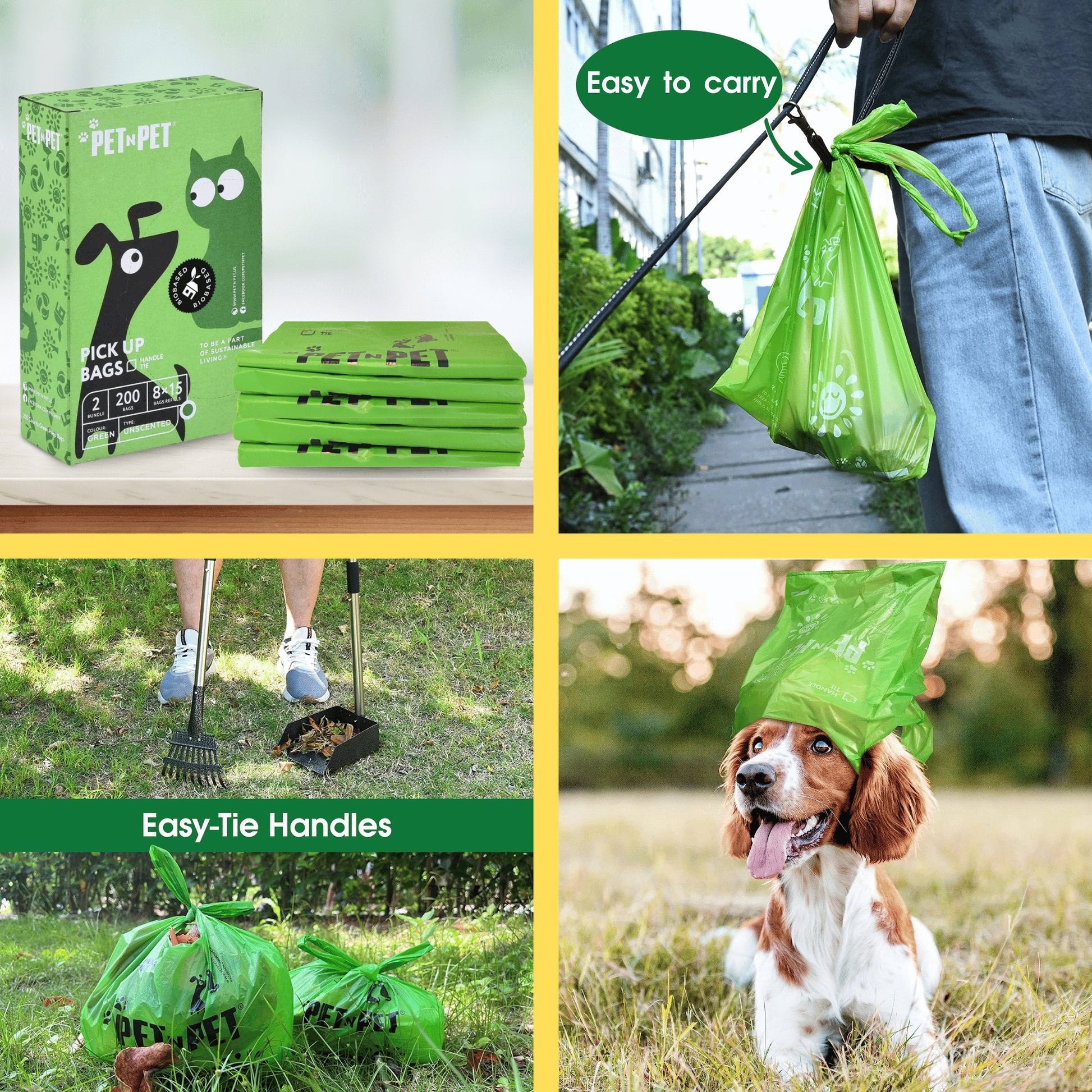 Handle Tie Dog Poop Bags 200 - Pet N Pet ®