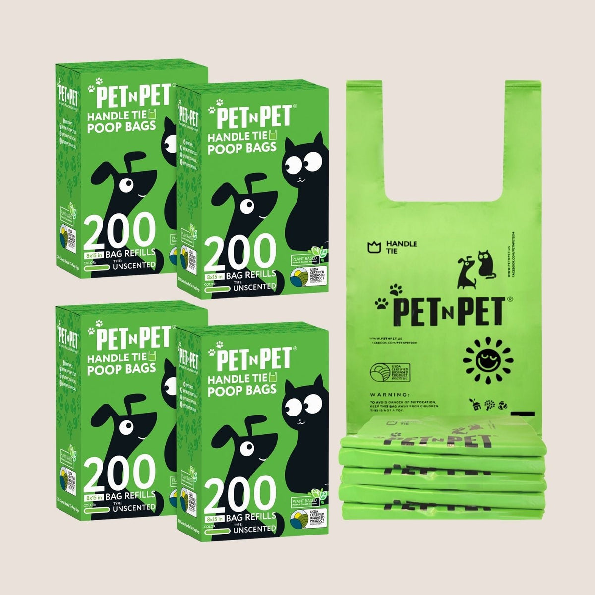 Handle Tie Poop Bags - Pet N Pet ®