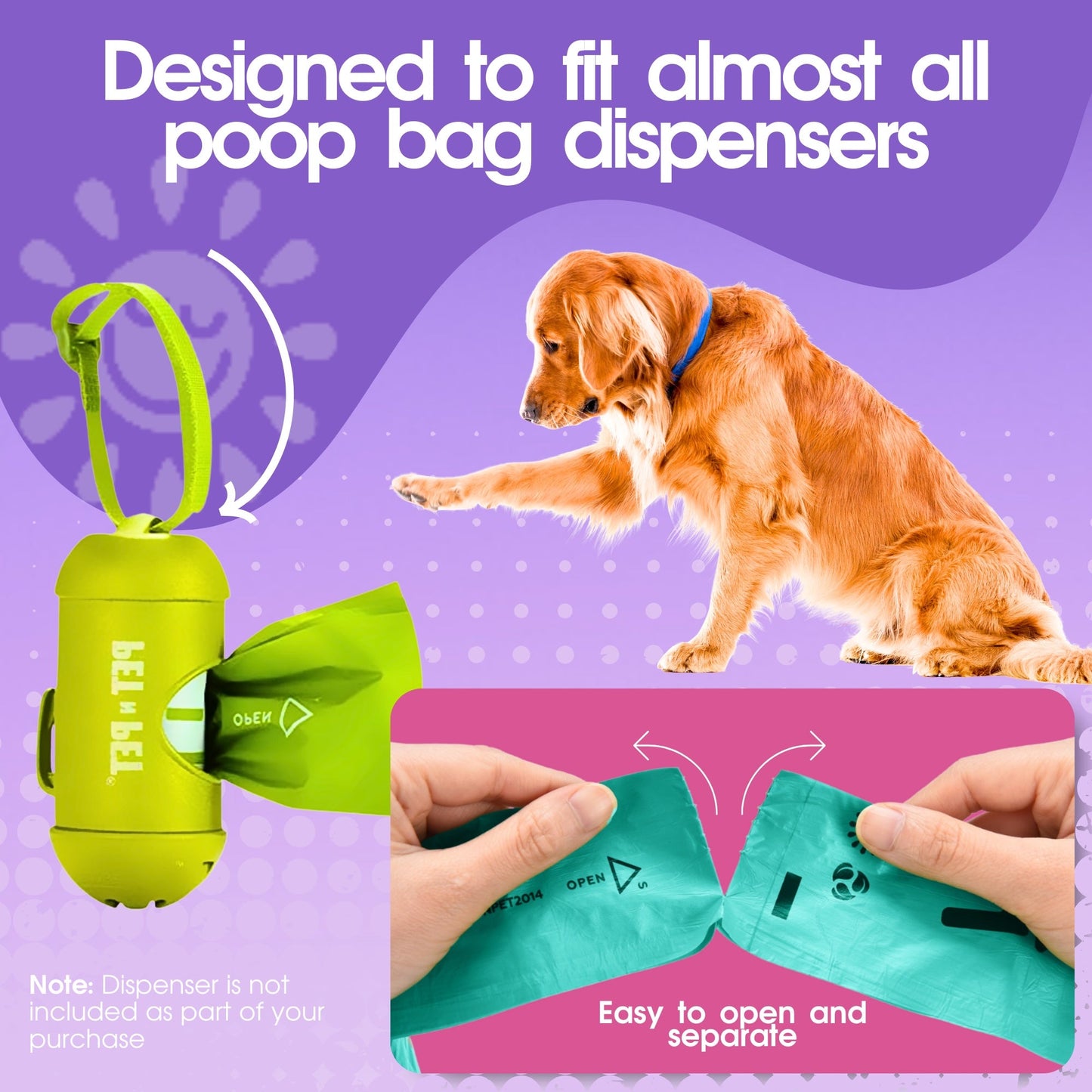 Lavender - Scented Colorful Doggy Bags 720 - Pet N Pet ®