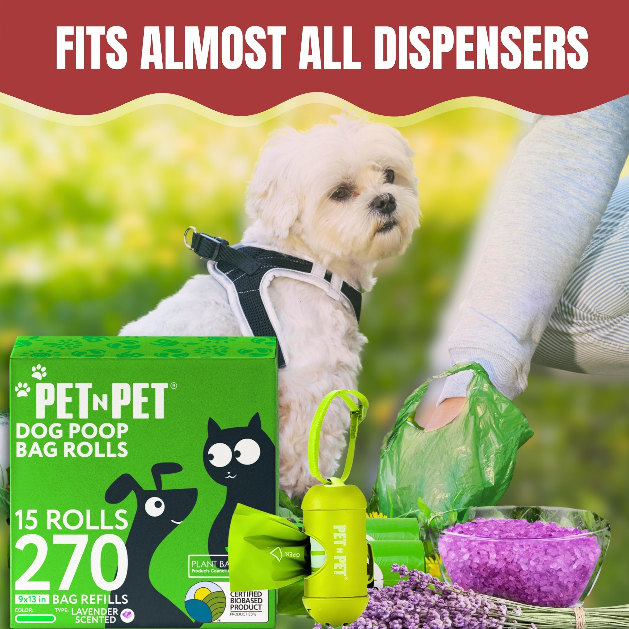 Pet N Pet Dog Poop Bag Lavander Scented 270 Count