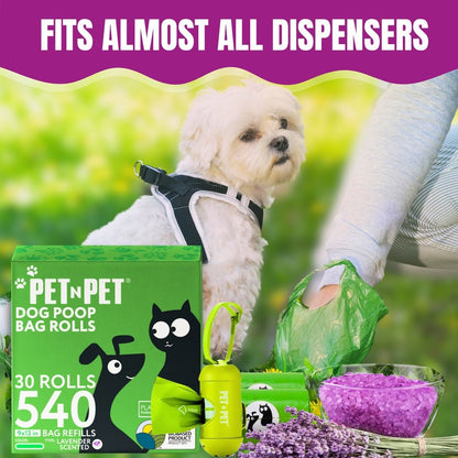 Lavender - Scented Dog Poop Bags 540 - Pet N Pet ®