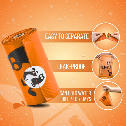 Orange Dog Poop Bags 1080 - Pet N Pet ®