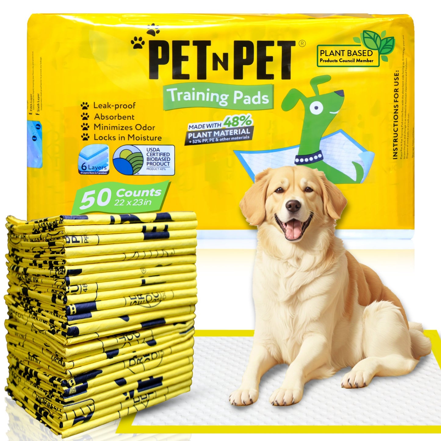 Pee Pads for Dogs - 50 Counts - Pet N Pet ®